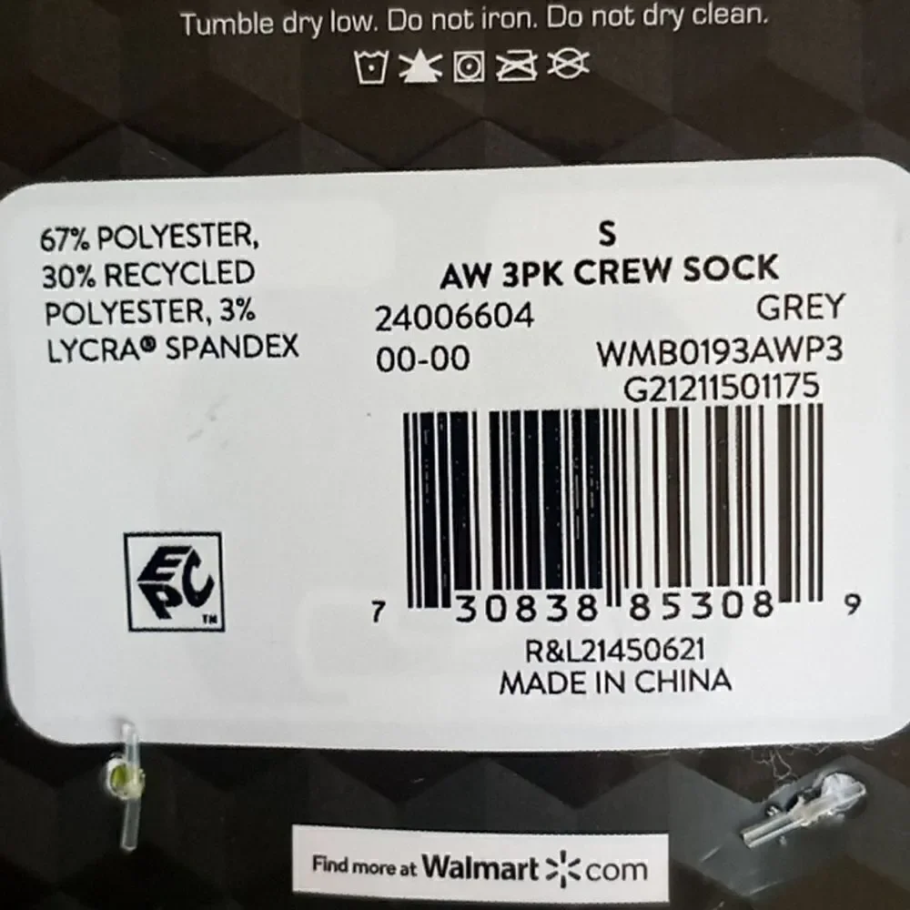 2 Packs Boys Crew Socks Size S